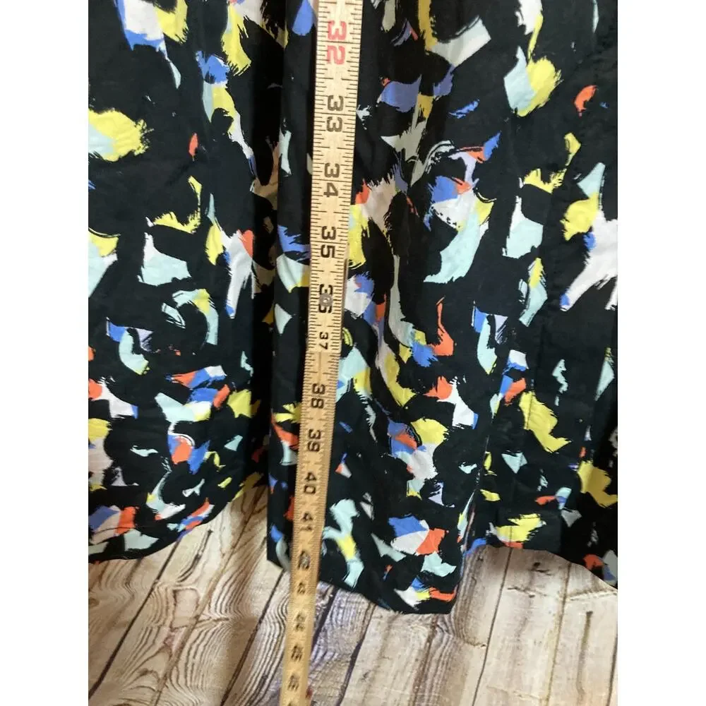 Jason Wu Shirt Dress Womens XS Black Speckled Full Button Front Belted Artsy - Picture 10 of 14